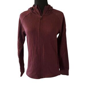Avia burgundy zip hooded jacket size Small (4-6)